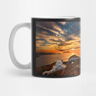 Sunset in Milos island Mug